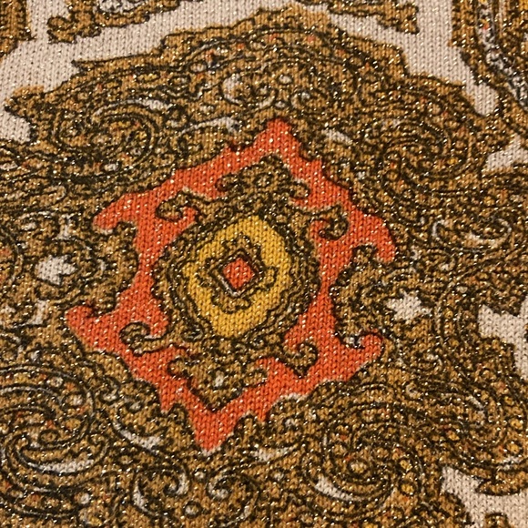 Talbots Metallic Paisley Cardigan M - Picture 7 of 9